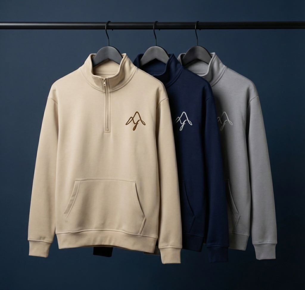 YIBIR BASIC QUARTER-ZIP | بلوفر يبر البيسك بسحاب